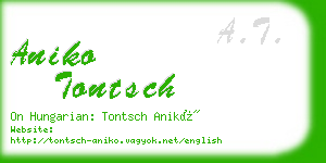 aniko tontsch business card